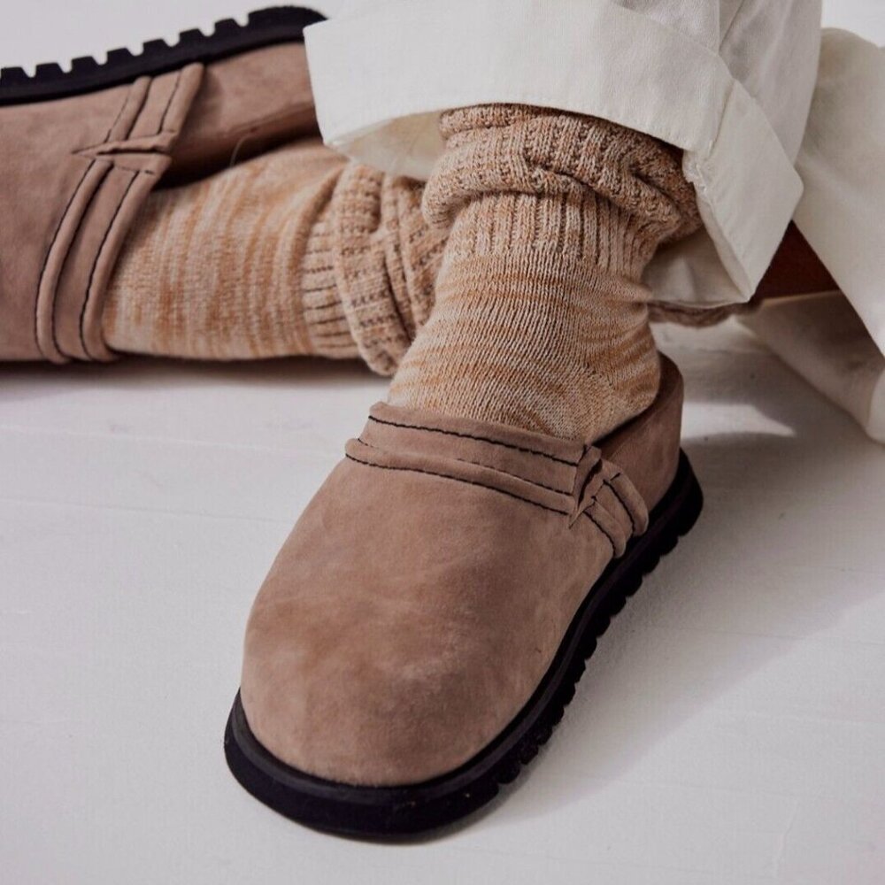 Free People Milo Everyday Mule Oyster Size 9 New In Box $148 - SOLD OUT